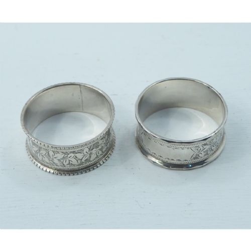 Good Pair of Boxed Silver Napkin Rings