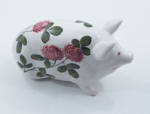Superb Wemyss Ware Small Pig in Red Clover
