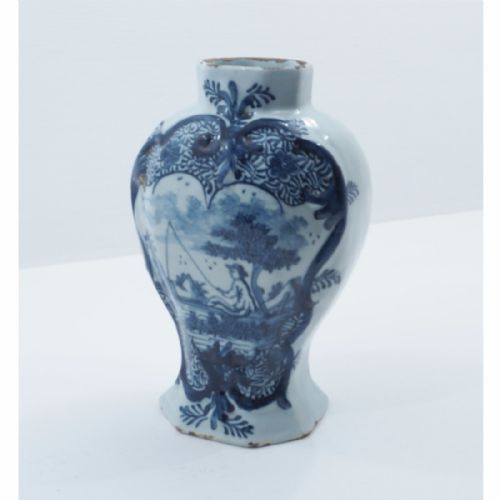 18th Century Dutch Delft Vase. Hatchet Factory