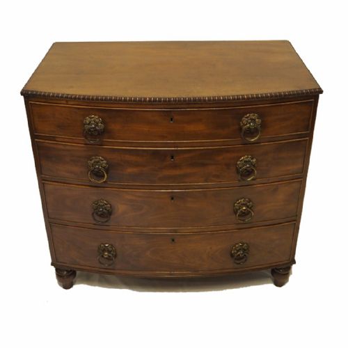 3 Foot Gillows Mahogany Bow-front Chest