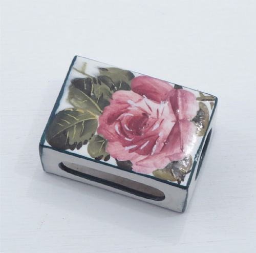 Rare Scottish Wemyss Roses Match Box Holder