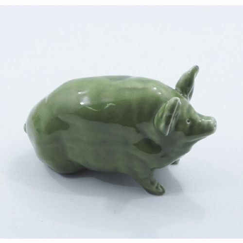 Fine Early Scottish Wemyss Small Green Pig