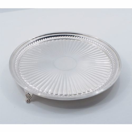 Stunning Victorian Silver Tray of Fluted Design