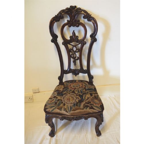 Victorian Solid Rosewood Nursing Chair