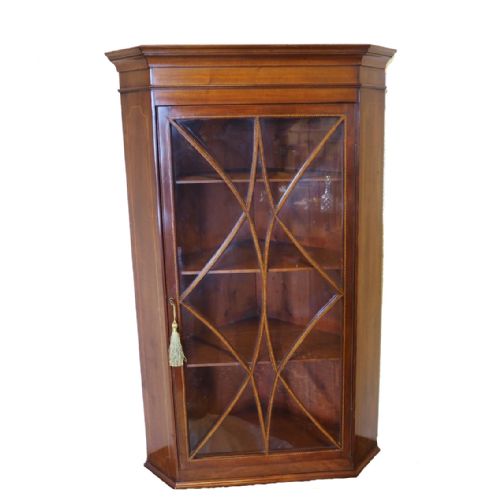 19th Century Scottish Glazed Corner Cabinet