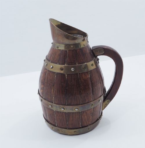 19th Century Brass Bound Cider Tankard