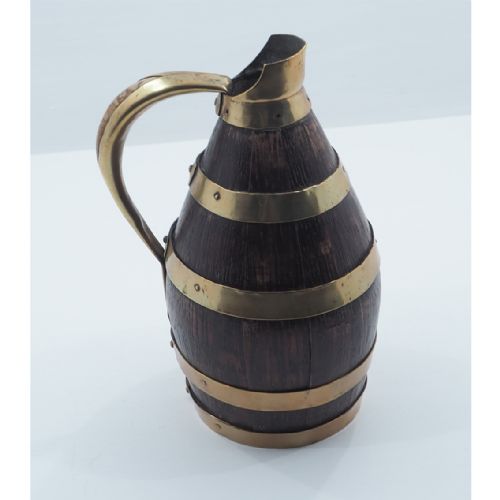 19th Century Brass Bound Cider Tankard