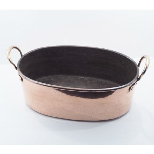 Large Georgian Oval Copper Cooking Pan