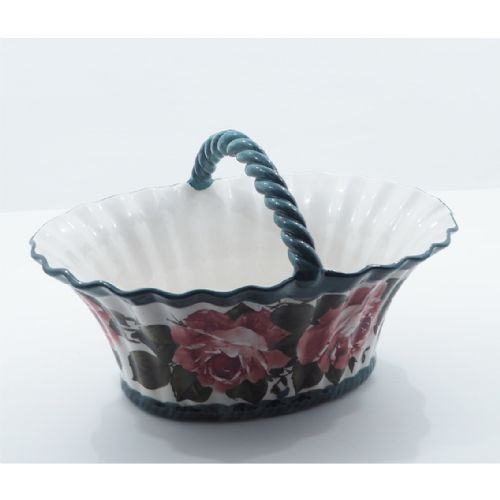 Good Scottish Wemyss Ware Roses Basket