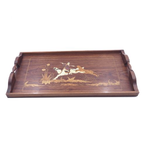 Fine Quality Indian Inlaid Rosewood Tray