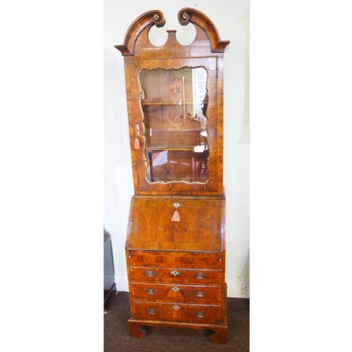 Fine 2' George I Walnut Bureau Bookcase