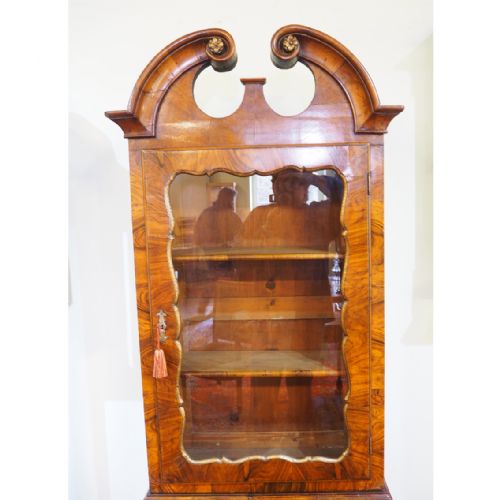 fig 2. FINE 2' GEORGE I WALNUT BUREAU BOOKCASE