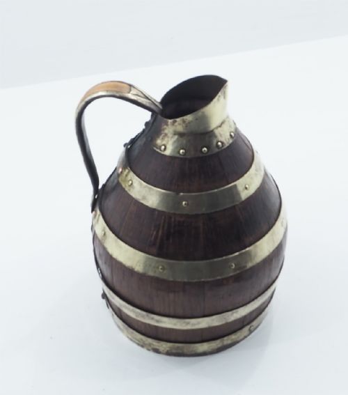19th Century Brass Bound Cider Tankard