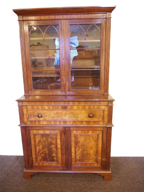 Stunning Gillows Mahogany Secretaire Bookcase