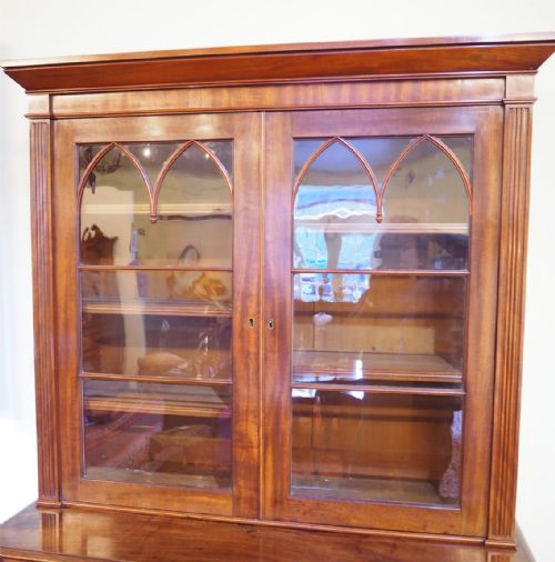 fig 2. STUNNING GILLOWS MAHOGANY SECRETAIRE BOOKCASE