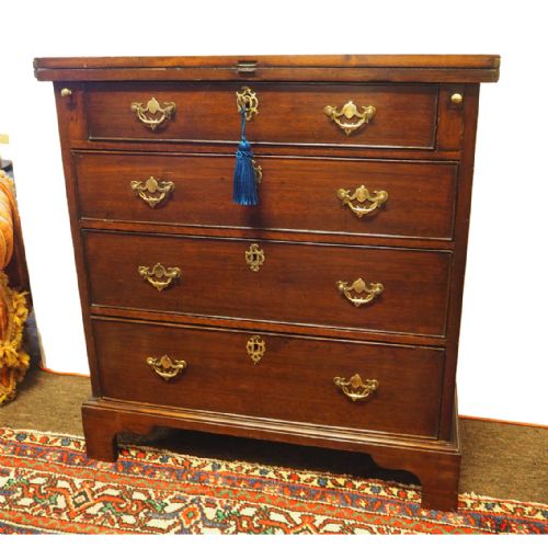 fig 1. GEORGE II RED WALNUT BATCHELORS CHEST