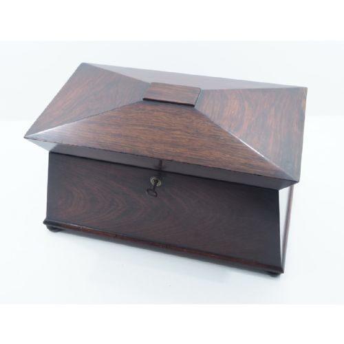 Large Regency Rosewood Tea Caddy
