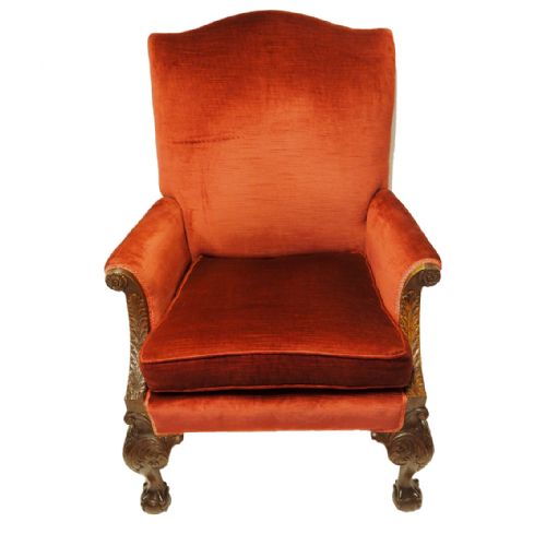 Generous George III Style Gainsborough Chair