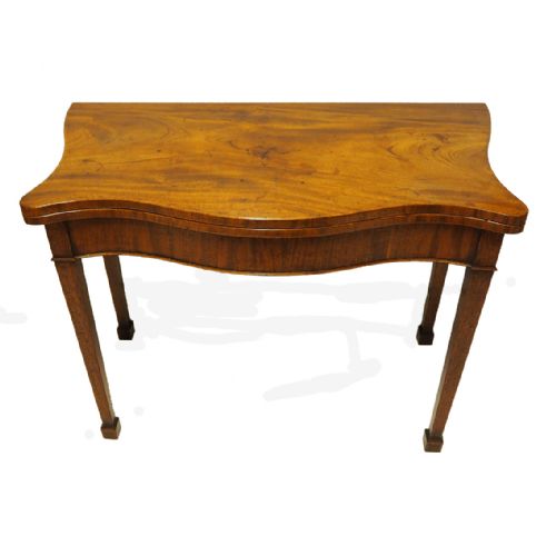18th Century George III Serpentine Tea Table