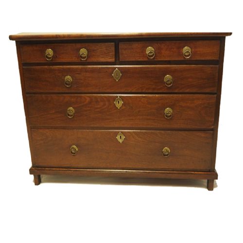 fig 1. GEORGE I SOLID WALNUT CHEST OF DRAWERS