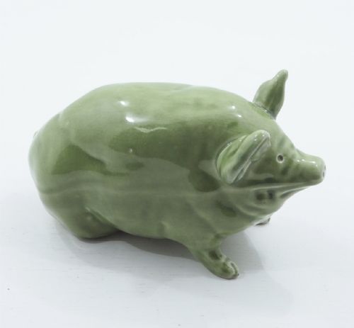 Fine Scottish Wemyss Ware Green Piglet