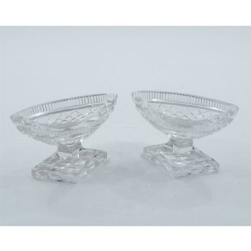 Pair of Regency Cut Glass Salt Cellars