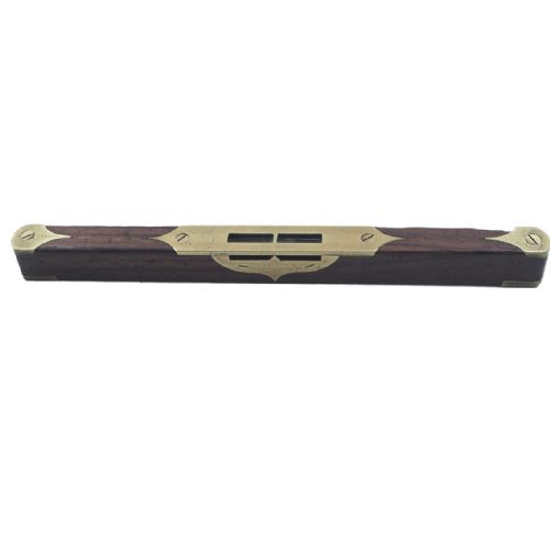 Early Scottish Brass Inlaid Rosewood Level