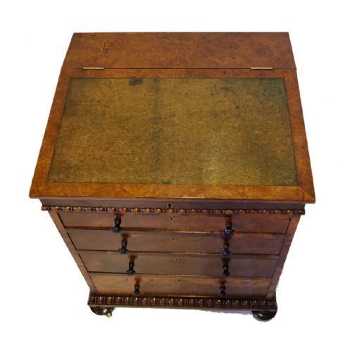 fig 1. FINE GILLOWS BURR OAK SLIDING TOP DAVENPORT