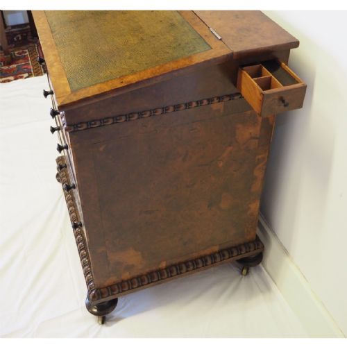fig 3. FINE GILLOWS BURR OAK SLIDING TOP DAVENPORT