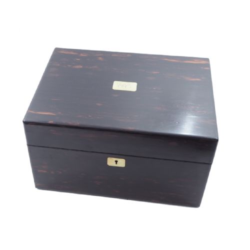 19th Century Fitted Calamander Jewelry Box