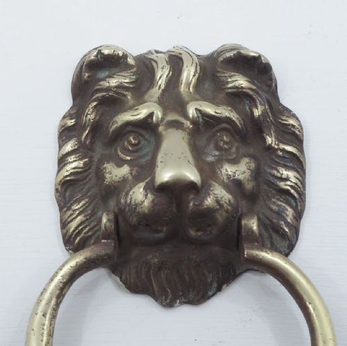 Early 19th Century Brass Lion Door Knocker
