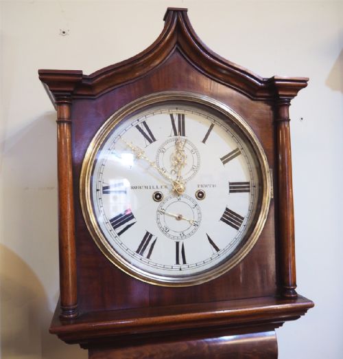 fig 1. SCOTTISH MAHOGANY 8 DAY LONGCASE CLOCK