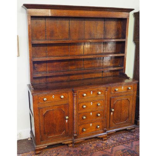 fig 1. UNTOUCHED GEORGIAN OAK DRESSER AND RACK