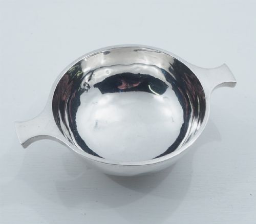 Large Sterling Silver Scottish Quaich