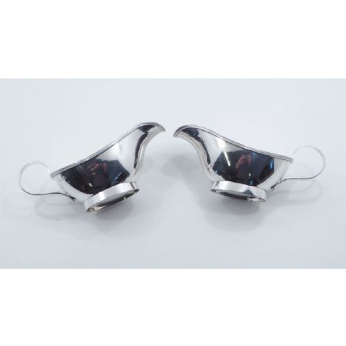 Fine Pair of Large Silver Sauce Boats