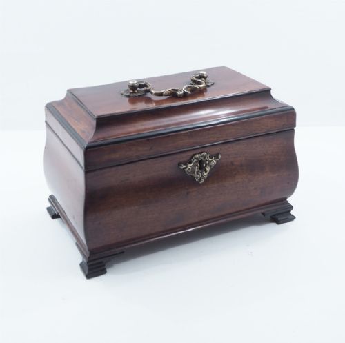 Quality George III Ogee Shaped Tea Caddy