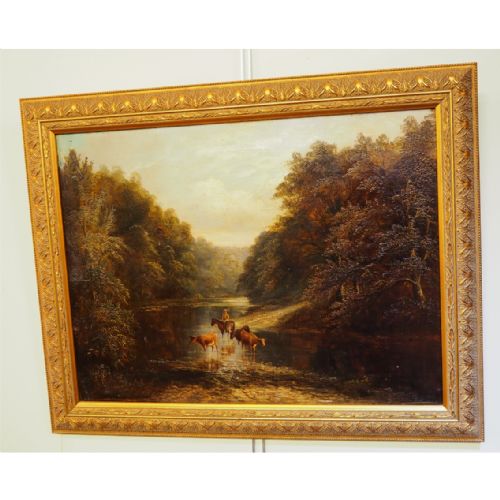 Early Victorian Oil on Canvas Landscape