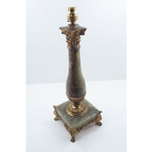 Victorian Marble and Gilded Metal Lamp