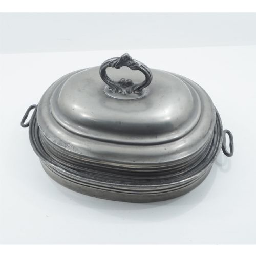 Unusual Georgian Pewter Food Warmer