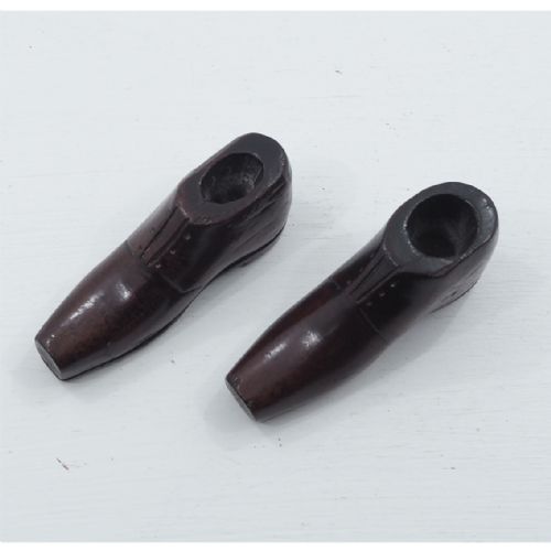 Superb Pair of 18th Century Treen Shoes
