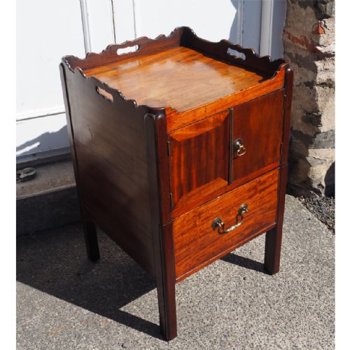 George III Mahogany Tray Top Night Table