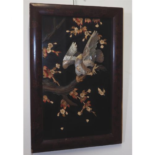 19th Century Japanese Framed Panel