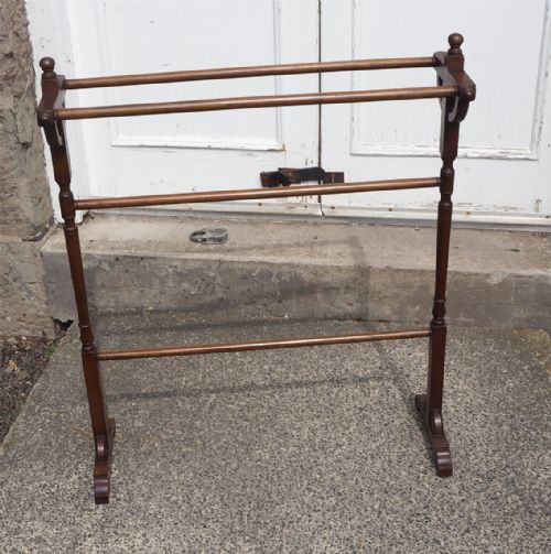 Edwardian Mahogany Towel Rail