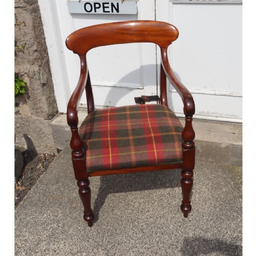 Victorian Scottish Mahogany Desk Chair