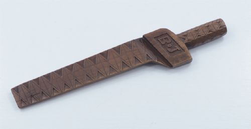 19th Century Carved Limewood Knitting Sheath