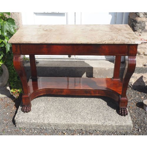 Fine Early 19th Cent. Brass Inlaid Console Table