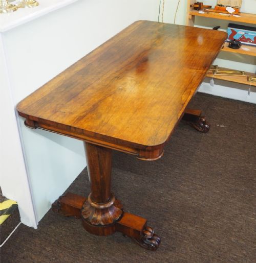 fig 1. WILLIAM IV MELLOW ROSEWOOD LIBRARY TABLE