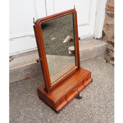 fig 1. RARE 18th CENTURY PADUK WOOD TOILET MIRROR