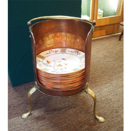Rare Georgian Copper & Brass Plate Warmer