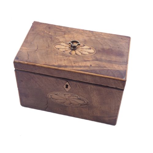 18th Century George III Inlaid Tea Caddy